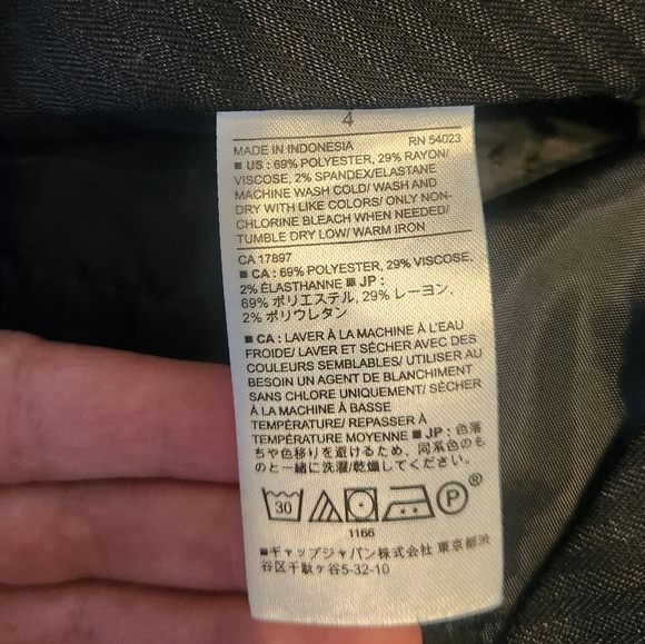 Banana Republic Ryan Curvy Fit Dress Pants, black, size 4 - Picture 3 of 10